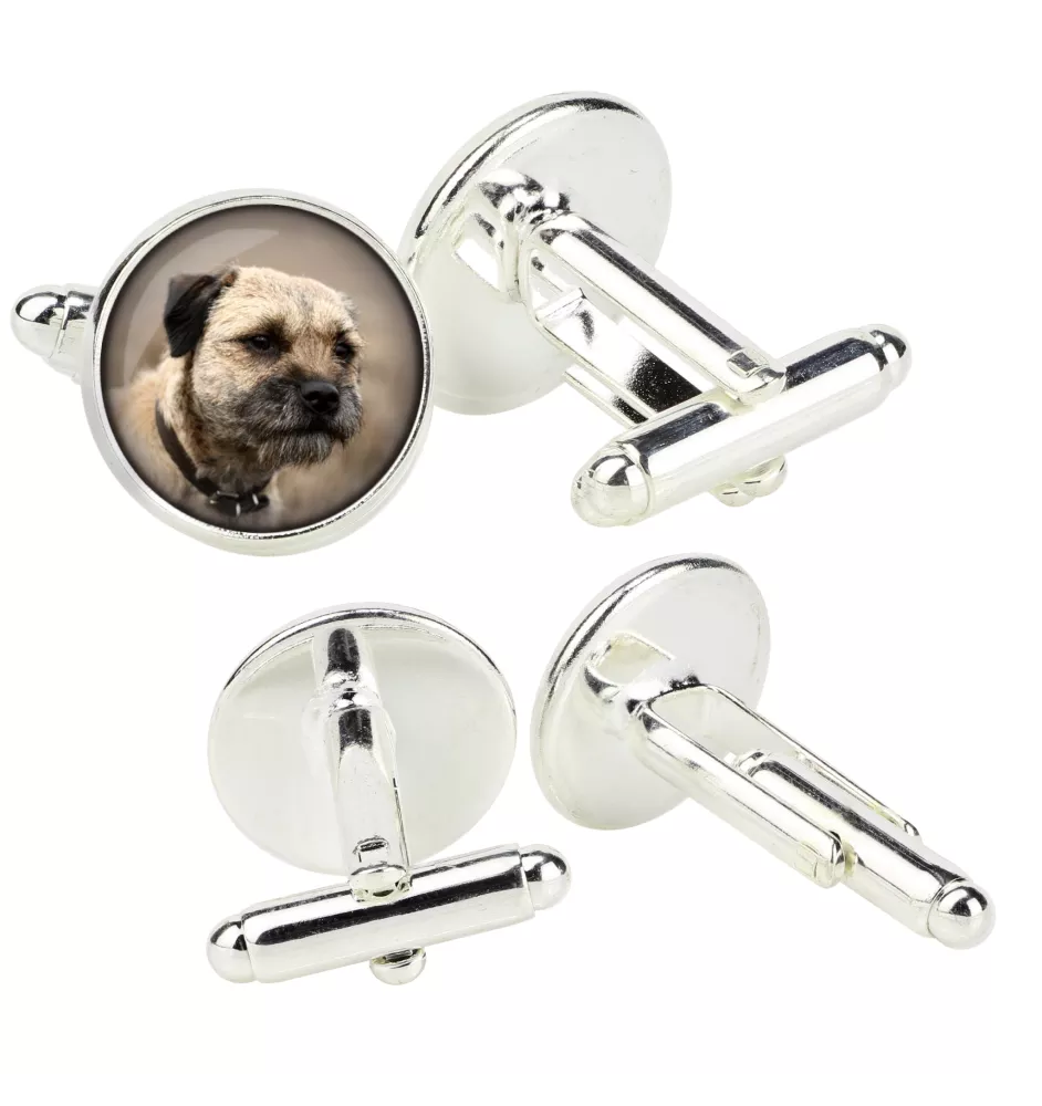 Border Terrier - cufflinks in a box, handmade jewelry, product of the Art-Dog brand