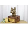 Boston Terrier urna na skrzynce brązowa Art-Dog