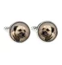 Border Terrier Ärmelknöpfe und Krawatte mit Ihrem Foto, Anzugaccessoire, Herrenschmuck der Marke Art-Dog