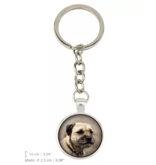 Border Terrier - keychain in a box, own photo, keychain pendant from Art-Dog brand