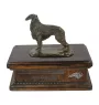 Borzoi, Russian Hunting Sighthound, Russian Wolfhound IV - urn for dog ashes, personalized urn with a statue, wooden urn with a dog by Art-Dog brand