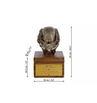 Borzoi, Russian Hunting Sighthound, Russian Wolfhound - urn for dog ashes with a statuette, small urn for a dog, personalized urn with a bust of a dog by Art-Dog brand