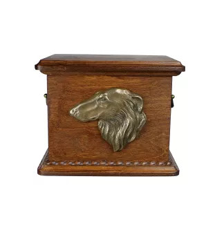 Barsoi, Russischer Jagdwindhund, Barzaia Personalisierte Hundeurne mit Gravur und Relief, Erinnerungsbox für Hundeknochen von der Marke Art-Dog