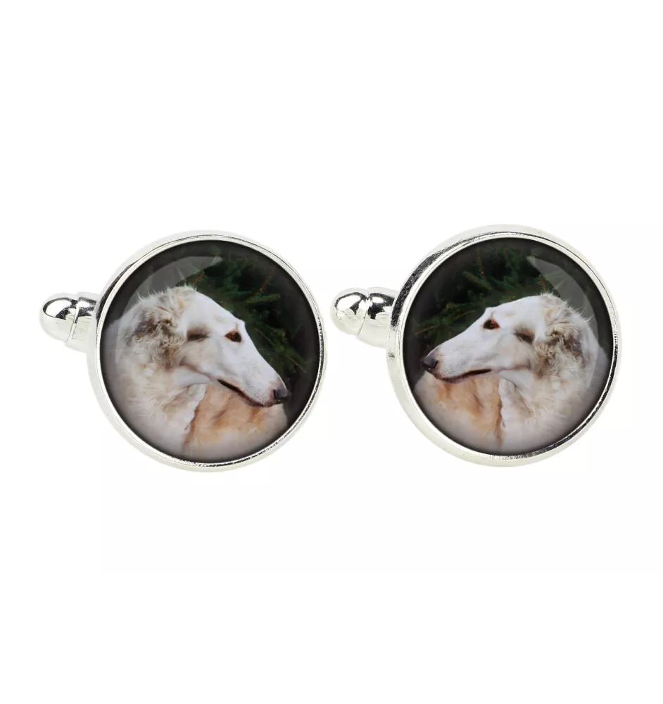 Borzoi, Russian Hunting Sighthound, Russian Wolfhound - cufflinks, a shirt accessory, a shirt pendant from the Art-Dog brand