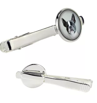 Boston Terrier, American Gentleman - tie clip in a box, stylish tie, personalized jewelry from the Art-Dog brand