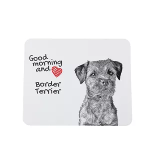 Border Terrier - Mauspad mit Druck, personalisiertes Mauspad mit Hund, einzigartiges Gadget für Büroangestellte von Art-Dog.