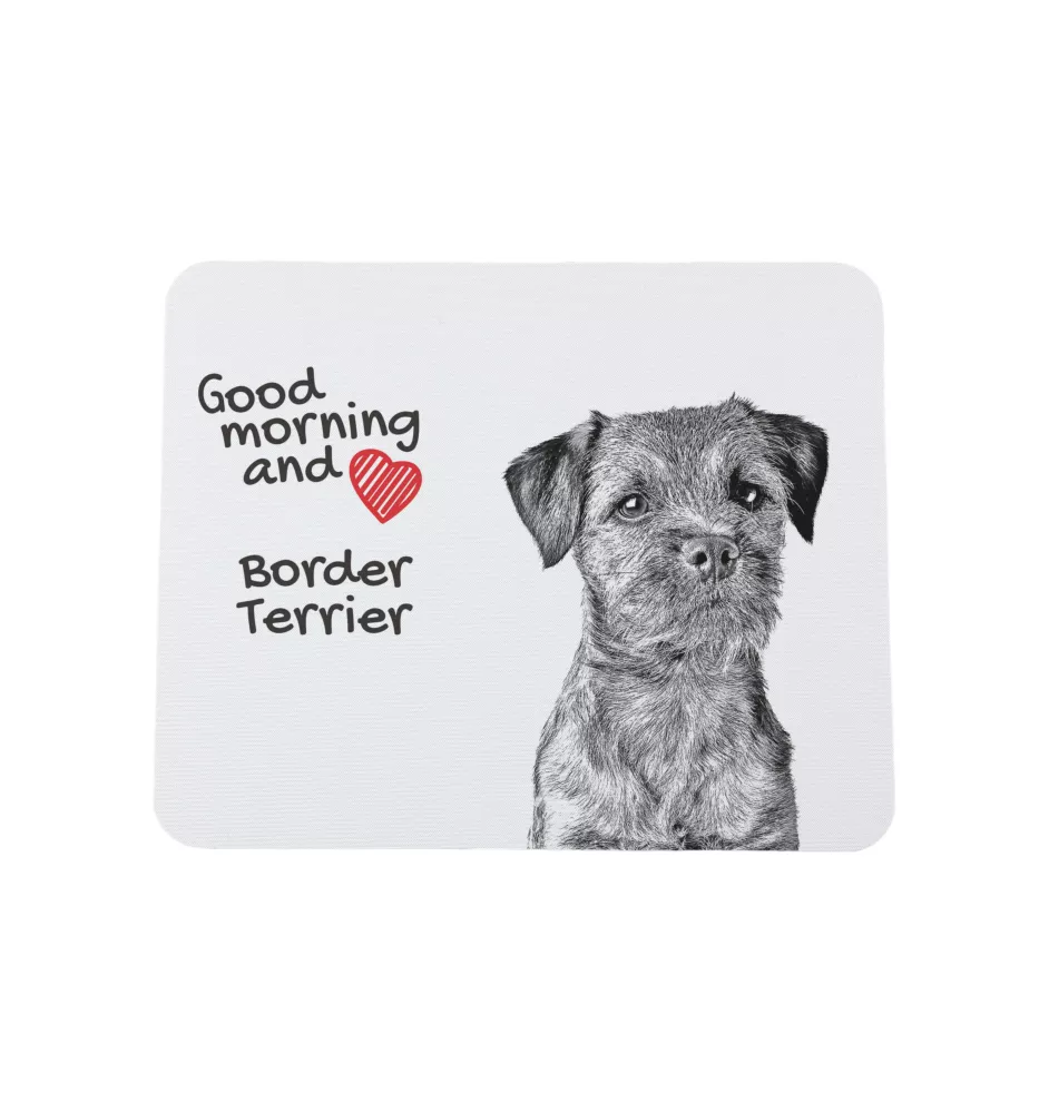 Border Terrier - mouse pad with print, personalized dog-themed mouse pad, unique gadget for an office worker by Art-Dog brand