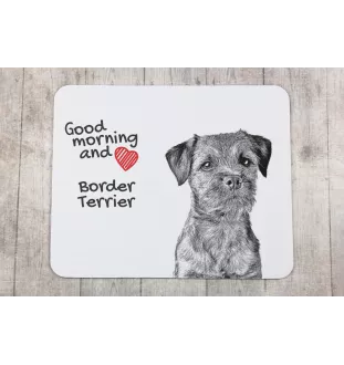 Border Terrier - mouse pad with print, personalized dog-themed mouse pad, unique gadget for an office worker by Art-Dog brand