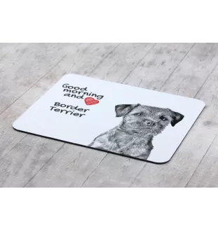 Border Terrier - mouse pad with print, personalized dog-themed mouse pad, unique gadget for an office worker by Art-Dog brand
