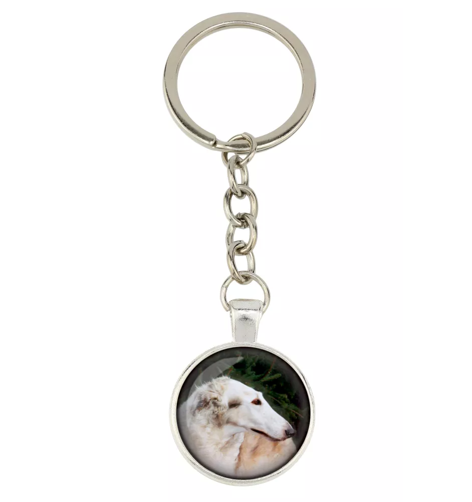 Borzoi, Russian Hunting Sighthound, Russian Wolfhound - keychain with your photo, key decoration, bag pendant from Art-Dog brand