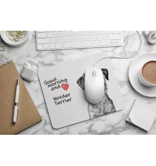 Border Terrier - mouse pad with print, personalized dog-themed mouse pad, unique gadget for an office worker by Art-Dog brand
