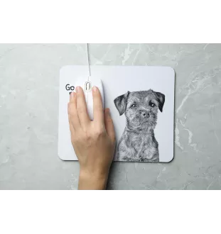 Border Terrier - mouse pad with print, personalized dog-themed mouse pad, unique gadget for an office worker by Art-Dog brand