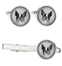 Boston Terrier, American Gentleman - cufflinks and tie with your photo, a suit decoration, men's jewelry from the Art-Dog brand.