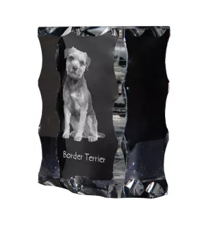 Border Terrier - cristal avec photo de chien, statuette en verre avec photo, cadre exceptionnel avec photo de la marque Art-Dog