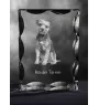 Border Terrier - Kristall mit einem Hundebild, Glasstatuette mit einem Bild, einzigartiger Bilderrahmen der Marke Art-Dog