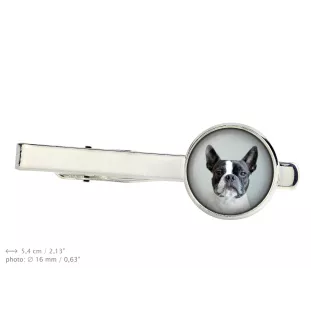 Terrier de Boston, Boston Terrier - Boutons de manchette et cravate avec votre photo, accessoire de costume, bijoux pour hommes de la marque Art-Dog.