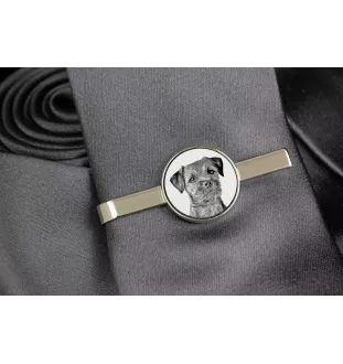 Border Terrier - Krawattenklammer mit Hund, personalisierter Krawattenclip, einzigartiges Geschenk für Männer von der Marke Art-Dog