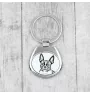 Terrier de Boston, Boston Terrier - porte-clés avec chien, porte-clés imprimé, breloque personnalisée de la marque Art-Dog