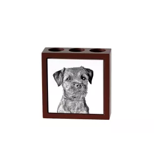 Border Terrier stojak na długopisy z koniem Art-Dog
