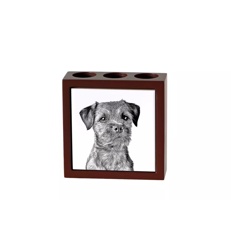 Border Terrier stojak na długopisy z koniem Art-Dog