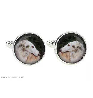 Barzoi, Levrier De Chasse Russe, Lévrier russe - Boutons de manchette dans une boîte, bijoux faits à la main, produit de la marque Art-Dog