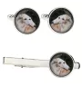 Borzoi, Russian Hunting Sighthound, Russian Wolfhound - cufflinks and tie with your photo, a suit decoration, men's jewelry from the Art-Dog brand.