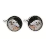 Borzoi, Russian Hunting Sighthound, Russian Wolfhound - cufflinks and tie with your photo, a suit decoration, men's jewelry from the Art-Dog brand.