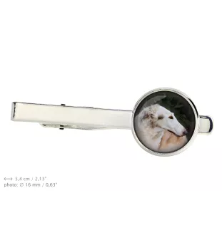 Barsoi, Russischer Jagdwindhund, Barzaia Ärmelknöpfe und Krawatte mit Ihrem Foto, Anzugaccessoire, Herrenschmuck der Marke Art-Dog