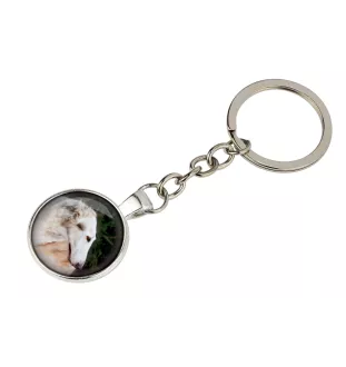 Borzoi, Russian Hunting Sighthound, Russian Wolfhound - keychain in a box, own photo, keychain pendant from Art-Dog brand