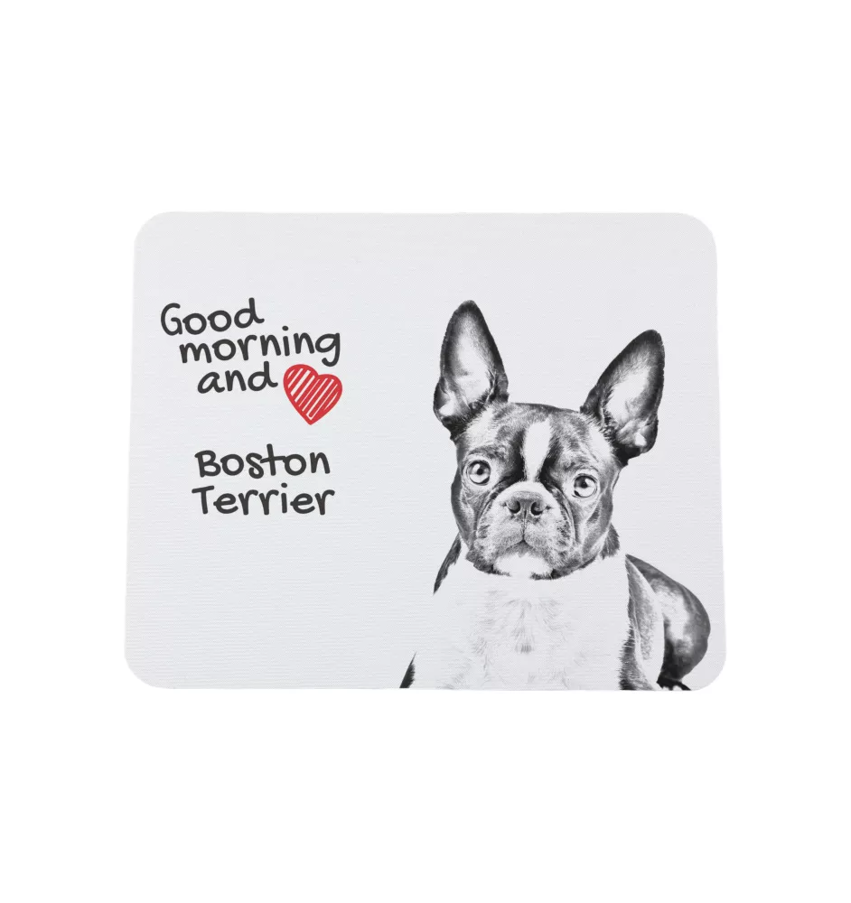 Terrier de Boston, Boston Terrier - tapis de souris personnalisé avec impression, tapis de souris personnalisé avec chien, accessoire unique pour employé de bureau de la marque Art-Dog