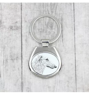 Barzoi, Levrier De Chasse Russe, Lévrier russe - porte-clés avec chien, porte-clés imprimé, breloque personnalisée de la marque Art-Dog