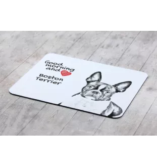 Terrier de Boston, Boston Terrier - tapis de souris personnalisé avec impression, tapis de souris personnalisé avec chien, accessoire unique pour employé de bureau de la marque Art-Dog