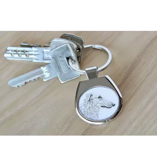 Borzoi, Russian Hunting Sighthound, Russian Wolfhound - keychain with a dog, keychain with a print, personalized pendant from the Art-Dog brand