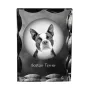 Boston Terrier - Kristall mit einem Hundebild, Glasstatuette mit einem Bild, einzigartiger Bilderrahmen der Marke Art-Dog