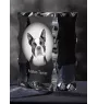 Boston Terrier - Kristall mit einem Hundebild, Glasstatuette mit einem Bild, einzigartiger Bilderrahmen der Marke Art-Dog