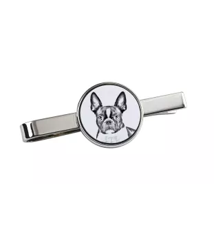 Boston Terrier - Krawattenklammer mit Hund, personalisierter Krawattenclip, einzigartiges Geschenk für Männer von der Marke Art-Dog