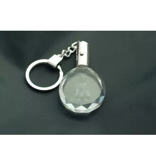 Border Terrier brelok do kluczy owalny z koniem Art-Dog