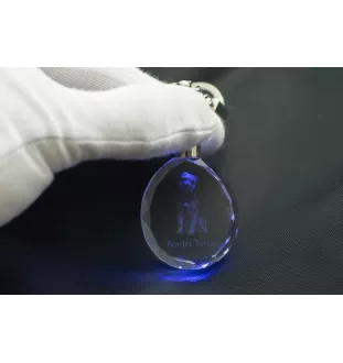 Border Terrier brelok do kluczy owalny z koniem Art-Dog