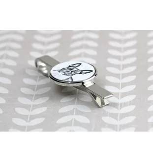 Boston Terrier - Krawattenklammer mit Hund, personalisierter Krawattenclip, einzigartiges Geschenk für Männer von der Marke Art-Dog