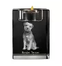 Border Terrier - Kerzenhalter mit Hundefoto, Teelichthalter aus Kristall, personalisiertes Geschenk der Marke Art-Dog