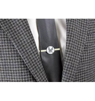 Boston Terrier, American Gentleman - tie clip with a dog, personalized tie clip, a unique gift for a man from the Art-Dog brand