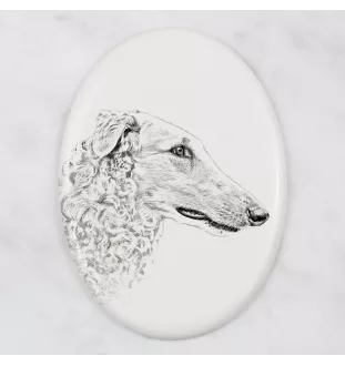 Chart rosyjski borzoj płyta nagrobna ze zdjęciem psa Art-Dog