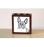 Boston Terrier, American Gentleman - pen holder with a dog, desk organizer with a print, personalized desk decoration from the Art-Dog brand.