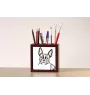 Boston Terrier - Stifthalter mit Hund, Schreibtischorganizer mit Aufdruck, personalisierte Schreibtischdekoration der Marke Art-Dog