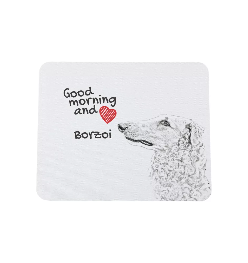 Barzoi, Levrier De Chasse Russe, Lévrier russe - tapis de souris personnalisé avec impression, tapis de souris personnalisé avec chien, accessoire unique pour employé de bureau de la marque Art-Dog