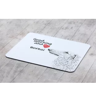 Barsoi, Russischer Jagdwindhund, Barzaia - Mauspad mit Druck, personalisiertes Mauspad mit Hund, einzigartiges Gadget für Büroangestellte von Art-Dog.