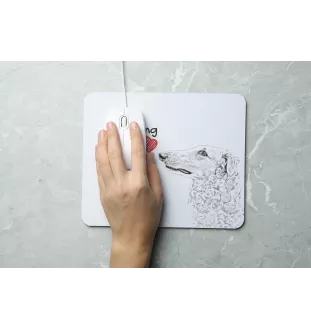 Barzoi, Levrier De Chasse Russe, Lévrier russe - tapis de souris personnalisé avec impression, tapis de souris personnalisé avec chien, accessoire unique pour employé de bureau de la marque Art-Dog