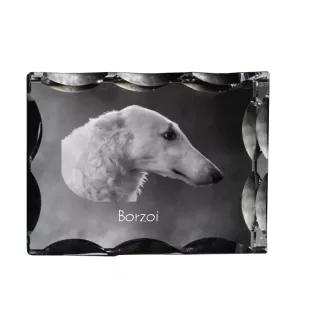 Chart rosyjski borzoj ramka kryształowa z psem Art-Dog