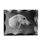 Borzoi, Russian Hunting Sighthound, Russian Wolfhound - crystal with a picture of a dog, glass statuette with a picture, unique frame with a picture from Art-Dog brand
