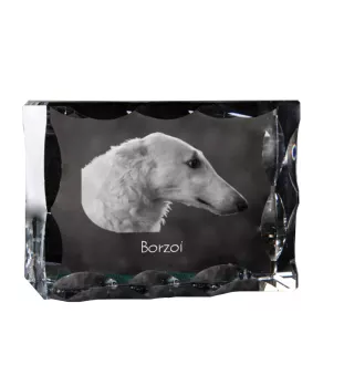 Chart rosyjski borzoj ramka kryształowa z psem Art-Dog